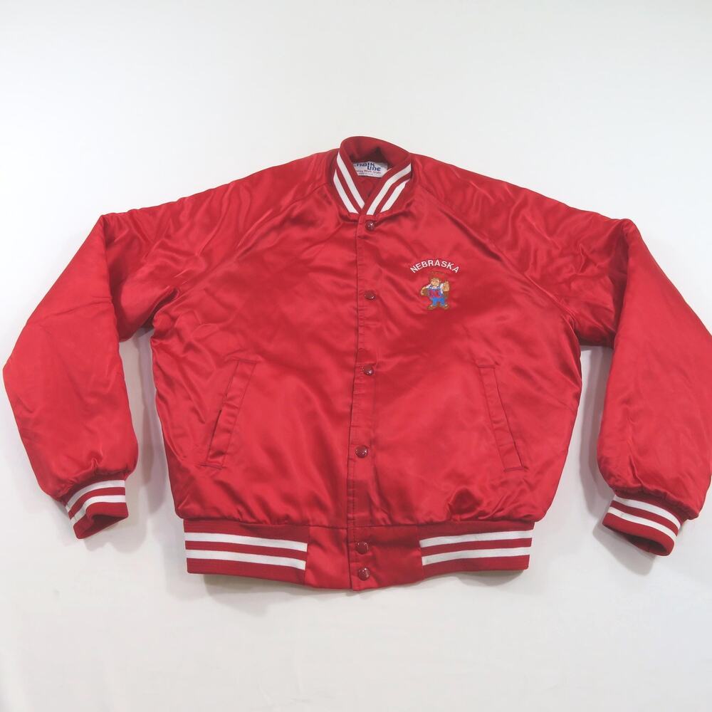 Nebraska Cornhuskers Jacket, Chalk Line Red Sz L 80s/90s
